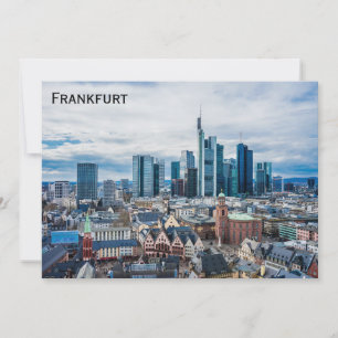Frankfurt Duitsland City Skyline Photo Flat Card