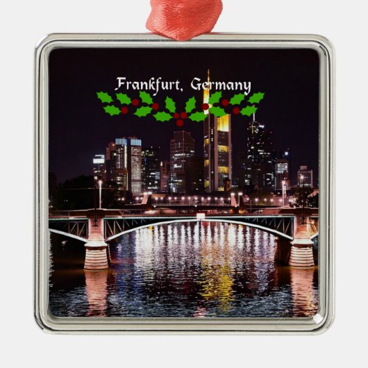 Frankfurt, Duitsland, kersthulst, Metalen Ornament (Voorkant)