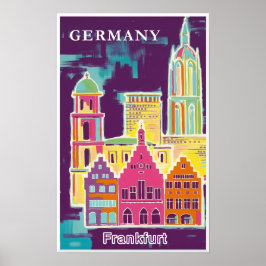 Frankfurt, Duitsland reisposter  Poster
