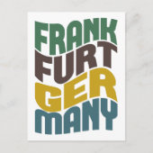 Frankfurt Duitsland Retro Wave Briefkaart (Voorkant)