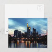 Frankfurt, Duitsland skyline Briefkaart (Voorkant / Achterkant)