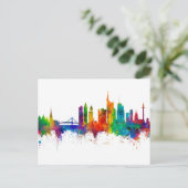 Frankfurt Duitsland Skyline Briefkaart (Staand voorkant)