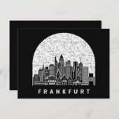 Frankfurt Duitsland Skyline Briefkaart (Voorkant / Achterkant)