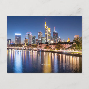 Frankfurt, Duitsland skyline Briefkaart