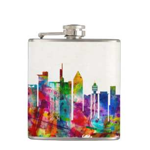 Frankfurt Duitsland Skyline Heupfles