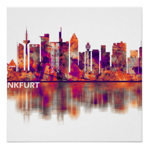 Frankfurt Duitsland Skyline Perfect Poster