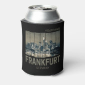 Frankfurt Duitsland Skyline Retro Souvenir Blikjeskoeler (Blikje Achterkant)