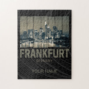 Frankfurt Duitsland Skyline Retro  Souvenir Legpuzzel