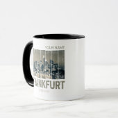 Frankfurt Duitsland Skyline Retro  Souvenir Mok (Voorkant links)