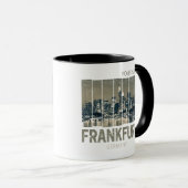 Frankfurt Duitsland Skyline Retro  Souvenir Mok (Voorkant rechts)