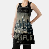 Frankfurt Duitsland Skyline Retro Souvenir Schort (Insitu)