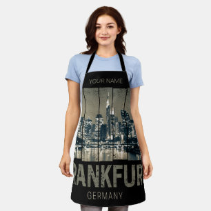 Frankfurt Duitsland Skyline Retro  Souvenir Schort