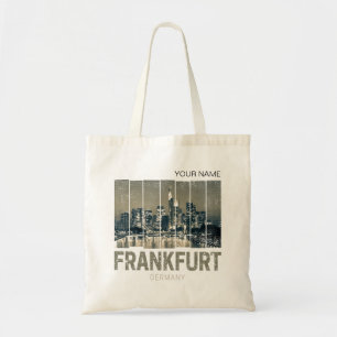 Frankfurt Duitsland Skyline Retro  Souvenir Tote Bag