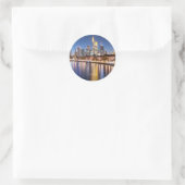 Frankfurt, Duitsland skyline Ronde Sticker (Tas)