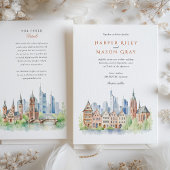 Frankfurt Duitsland Wedding Kaart