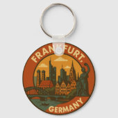 Frankfurt German Skyline Sleutelhanger (Achterkant)