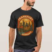 Frankfurt German Skyline T-shirt (Voorkant)