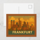 Frankfurt Germany City Art Briefkaart (Voorkant / Achterkant)