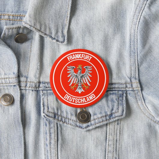 Frankfurt Round Emblem Ronde Button 7,6 Cm (In situ)