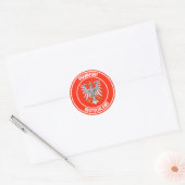 Frankfurt Round Emblem Ronde Sticker (Envelop)