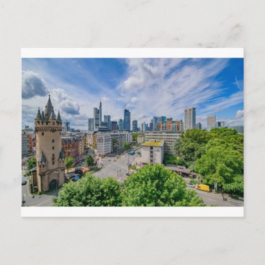 Frankfurt Skyline Briefkaart (Voorkant)