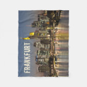Frankfurt Skyline Duitsland  Souvenir cadeau Fleece Deken (Voorkant)