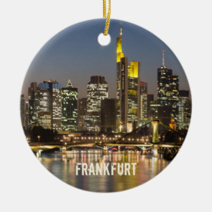 Frankfurt Skyline Duitsland Souvenir cadeau Keramisch Ornament