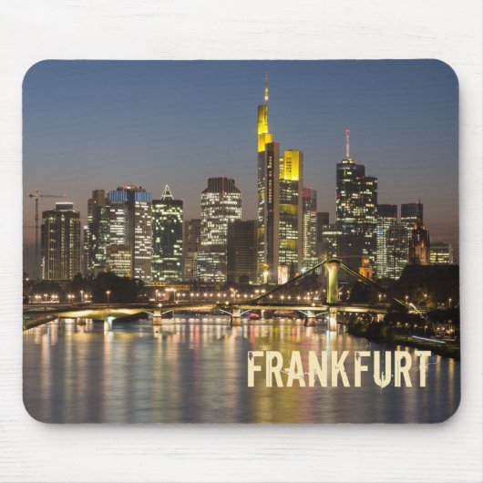 Frankfurt Skyline Duitsland  Souvenir cadeau Muismat (Voorkant)