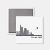 Frankfurt Skyline Kühlschrank Magnet Magneet (Voorkant / Achterkant)