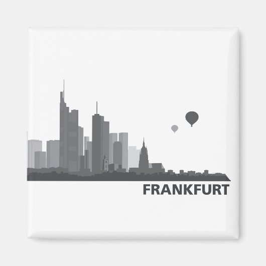 Frankfurt Skyline Kühlschrank Magnet Magneet (Voorkant)