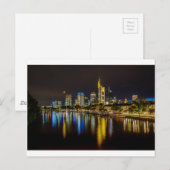 Frankfurt Skyline te Night Briefkaart (Voorkant / Achterkant)