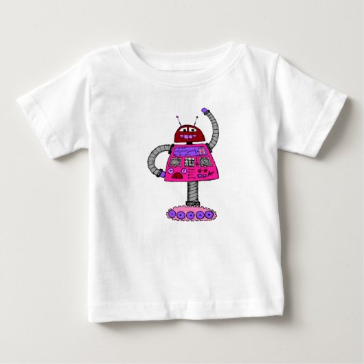 Frankie Robot: Roze op wit (Voorkant)