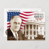 Franklin D. Roosevelt - 32e President van de VS Briefkaart (Voorkant / Achterkant)