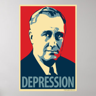 Franklin D. Roosevelt - Depressie: OHP Poster