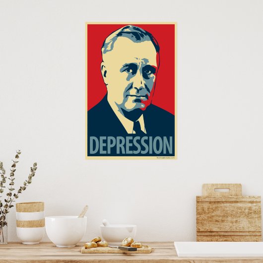 Franklin D. Roosevelt - Dépression : Poster OHP (Cuisine)