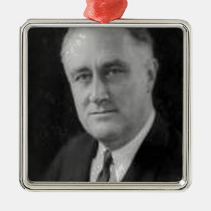 Franklin D Roosevelt Metalen Ornament