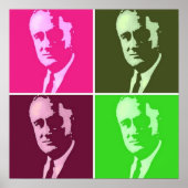Franklin D. Roosevelt Pop Art Poster (Voorkant)