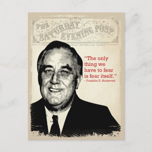 Franklin D. Roosevelt Quote Briefkaart (Voorkant)