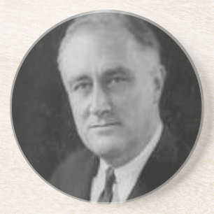 Franklin D Roosevelt Zandsteen Onderzetter