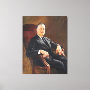 FRANKLIN DELANO ROOSEVELT door Jacob H. Perskie Canvas Afdruk