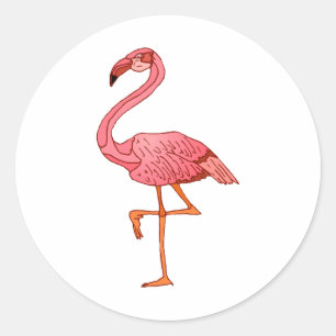Franklin Flamingo Ronde Sticker