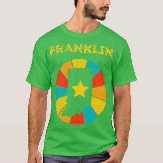 Franklin Indiana Vintage Gedecoreerd Souvenir T-shirt