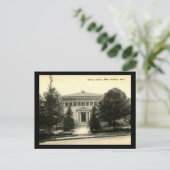 Franklin Library, Franklin, Massachusetts. Briefkaart (Staand voorkant)