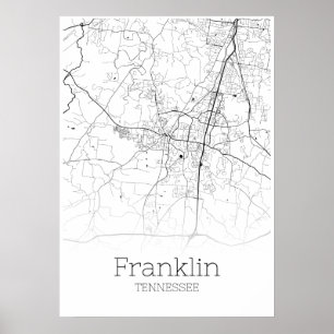 Franklin Map - Tennessee - City Map Poster