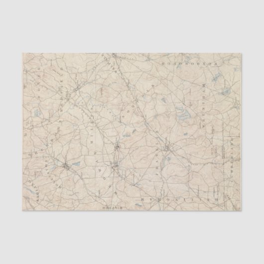 Franklin, Massachusetts Tissuepapier (Voorkant)