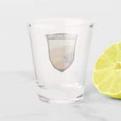 Franklin Mountains State Park Texas Shot Glas (Achterkant)