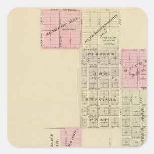 Franklin, Nebraska Vierkante Sticker