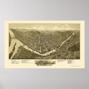 Franklin, PA Panoramic Map - 1901 Poster