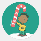 Franklin Peppermint Snoep Ronde Sticker (Voorkant)