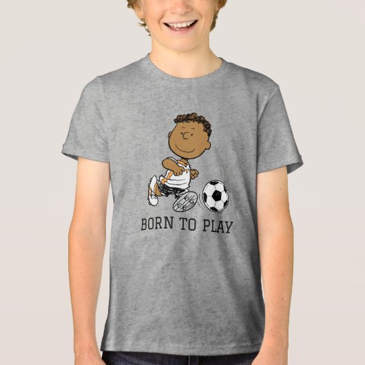Franklin Plays Soccer Tri-Blend Shirt (Voorkant)